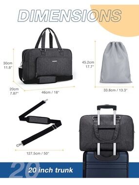 Bagsmart weekender with shoulder strap
